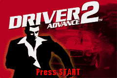 Driver 2 Advance title screen for GameBoy Advance